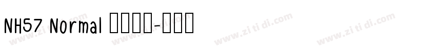 NH57 Normal 语言英文字体转换